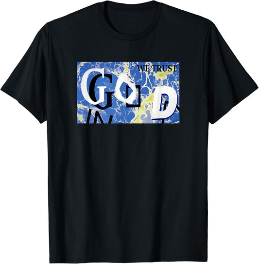 In God We Trust Artistic Graphic T-Shirt - T-Shirt | Black