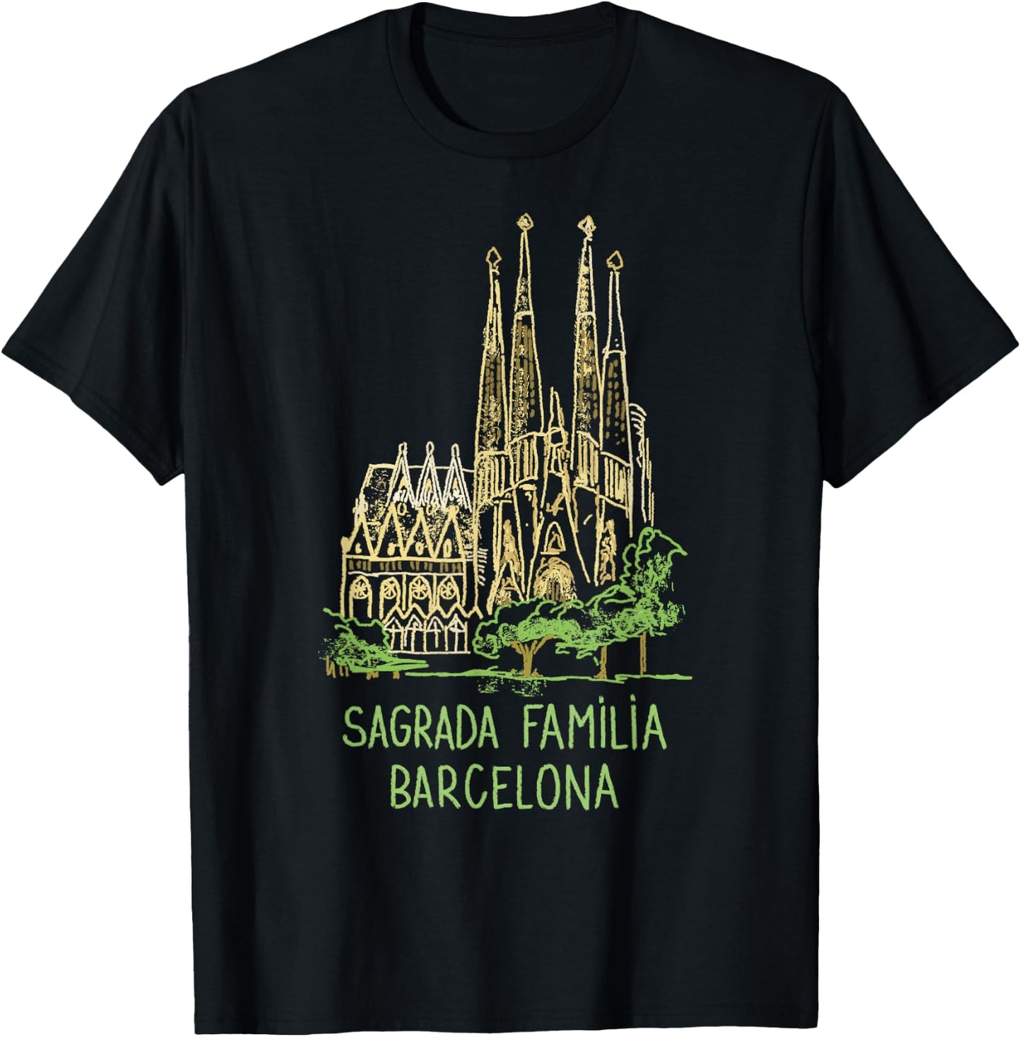 Sagrada Familia Barcelona T-Shirt - T-Shirt | Black