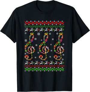 Music Note Christmas Ugly Sweater Musical Teacher T-Shirt - T-Shirt | Black