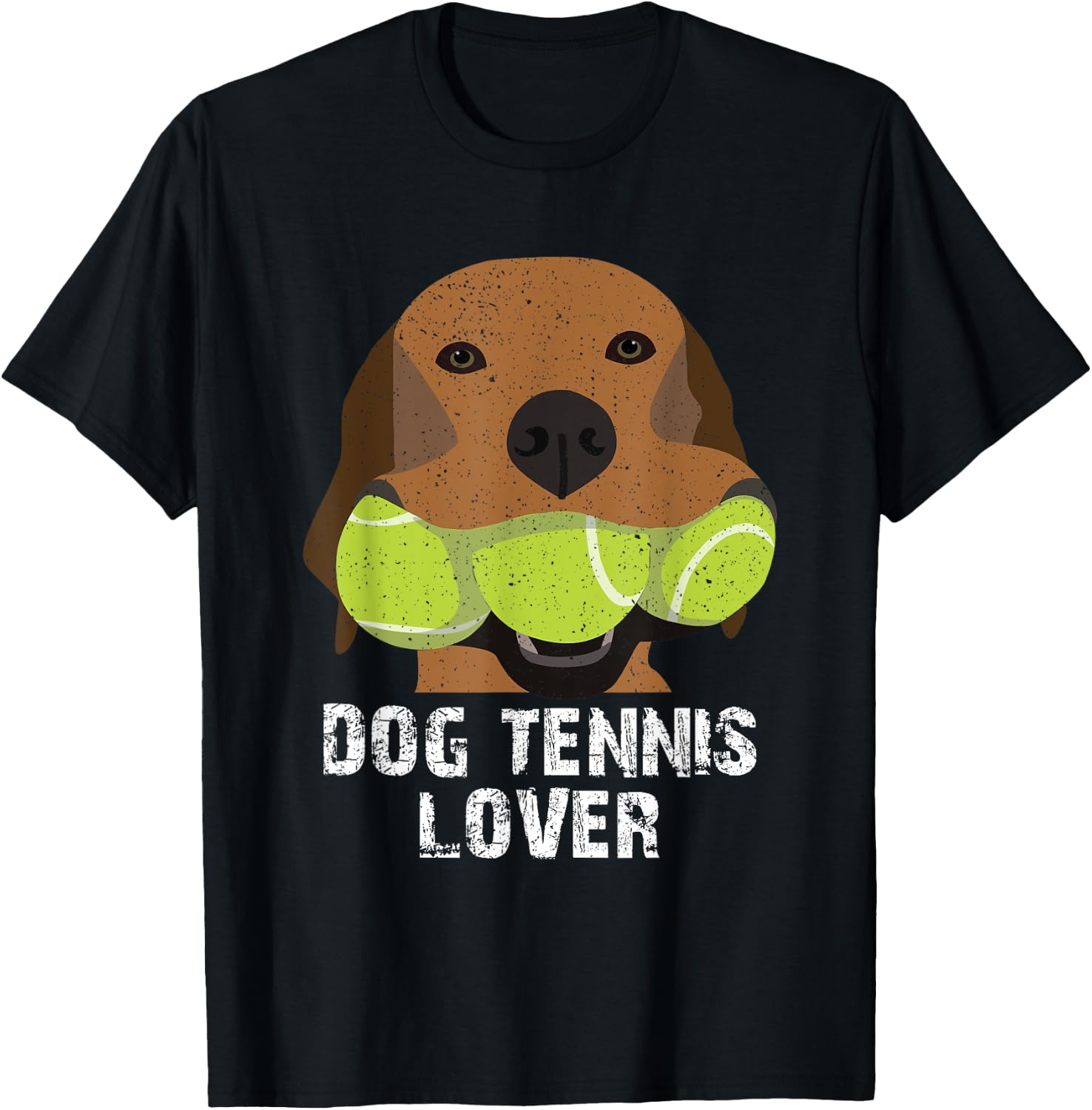 Dog tennis lover tennis balls Women Girls Kids T-Shirt - T-Shirt | Black
