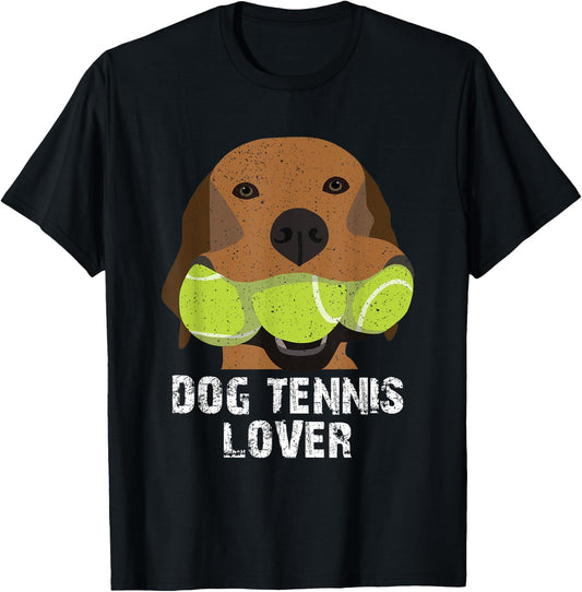Dog tennis lover tennis balls Women Girls Kids T-Shirt - T-Shirt | Black