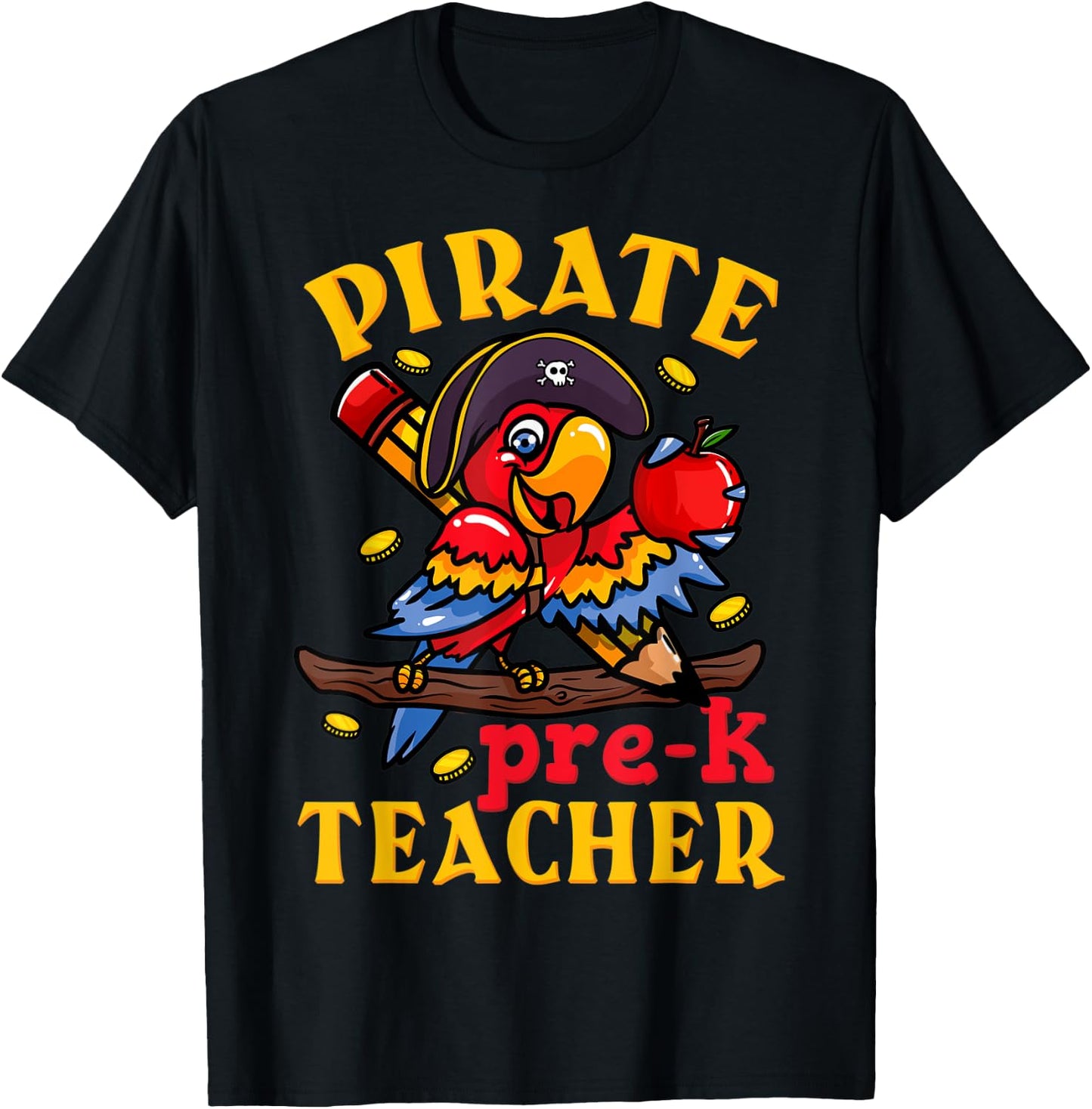 Pirate Pre-K Teacher Preschool Halloween Women Kids T-Shirt - T-Shirt | Black