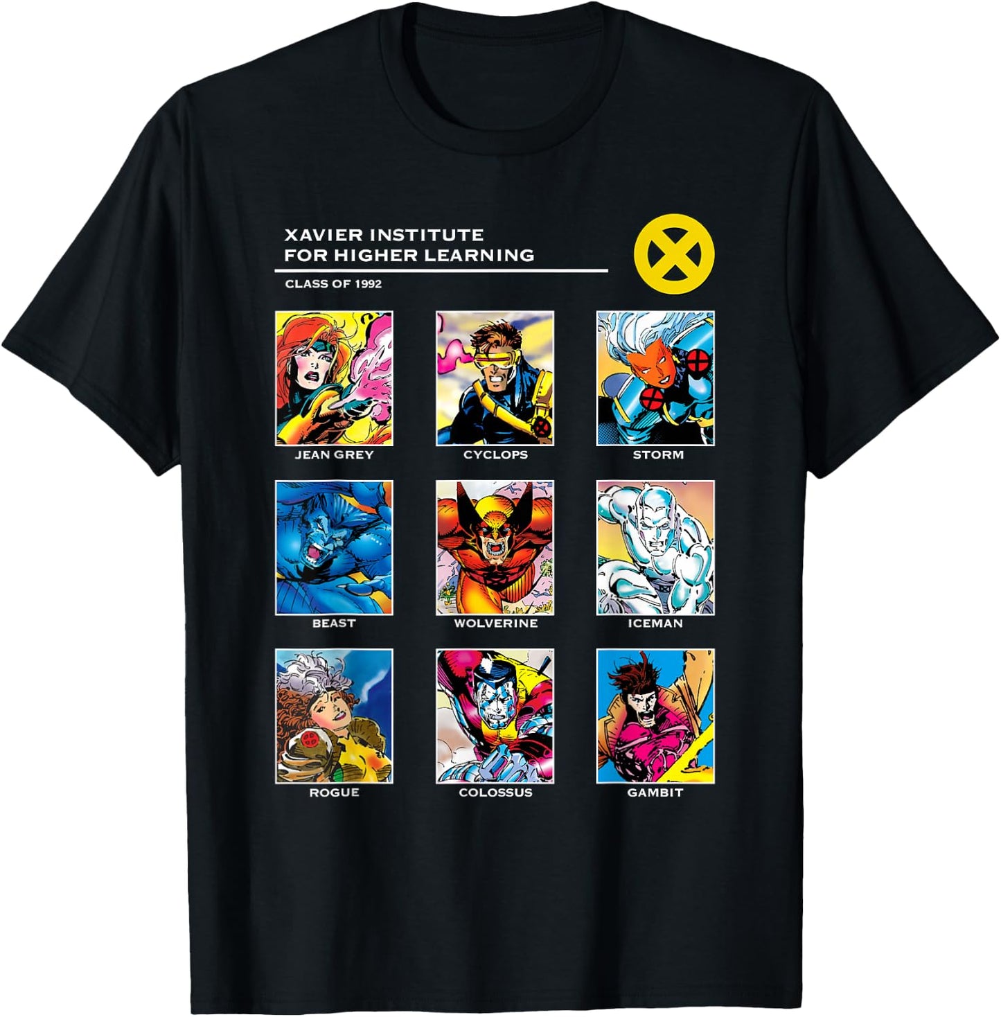 Marvel X-Men Xavier Institute 90s T-Shirt - T-Shirt | Black
