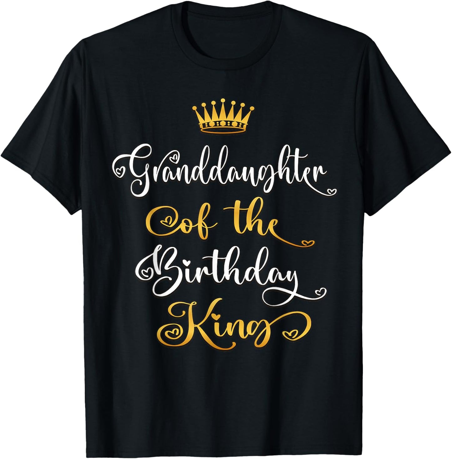 Granddaughter Of The Birthday King Bday Party T-Shirt - T-Shirt | Black