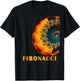 Mega Geometric Sacred Geometry Shirts Fibonacci Flower Circle Black Adult Casual Modern Short Sleeve T-Shirt - T-Shirt | Black