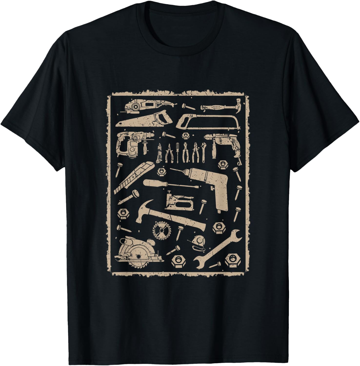 Tools with frame vintage T-Shirt - T-Shirt | Black