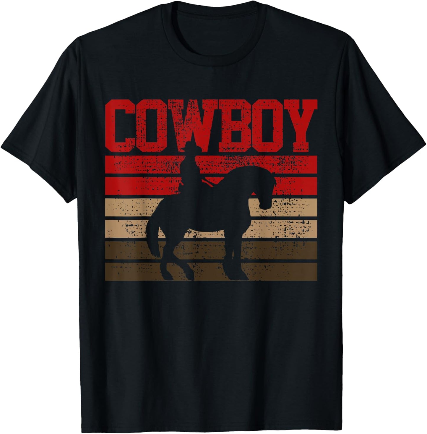Cowboy Rodeo Horse Country T-Shirt - T-Shirt | Black