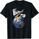 Astronaut Playing Guitar Space Guitarist Music Gift T-Shirt - T-Shirt | Black