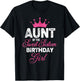 Aunt of the Sweet Sixteen Birthday Girl 16th Pink Crown T-Shirt - T-Shirt | Black