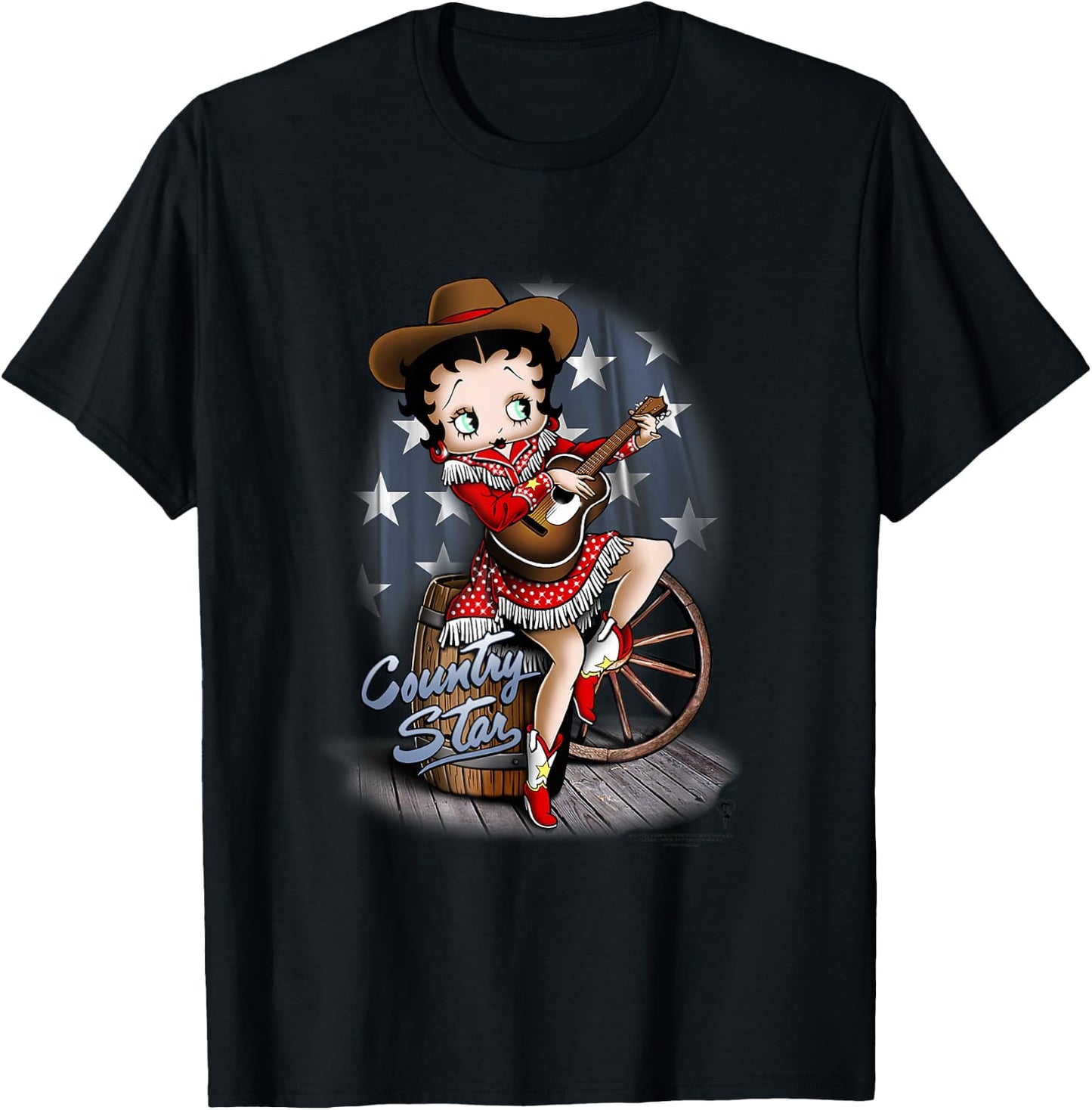 Betty Boop Country Star T-Shirt - T-Shirt | Black