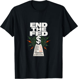 End The Fed Inflation Political Humor T-Shirt - T-Shirt | Black