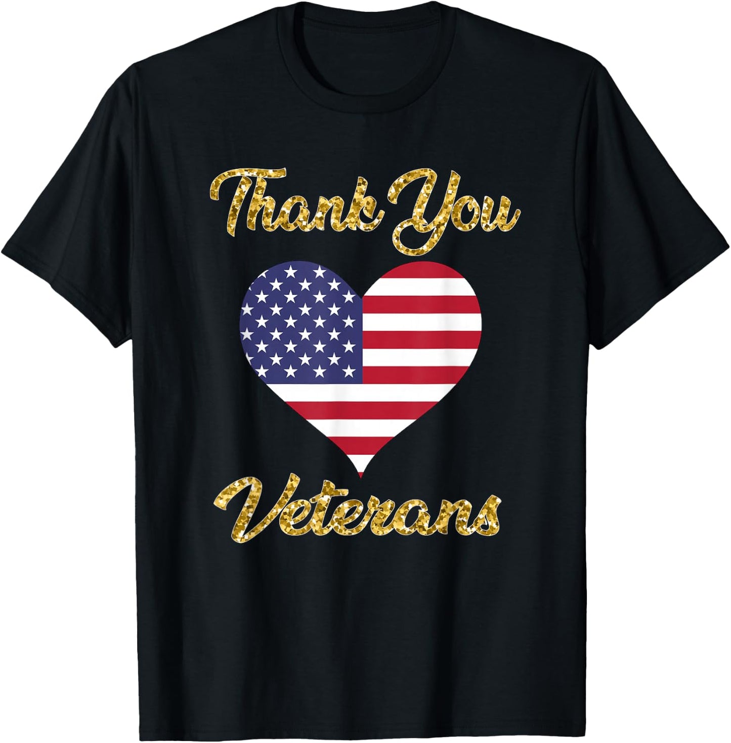 Veterans Day with American Flag Dad Women Kids T-Shirt - T-Shirt | Black