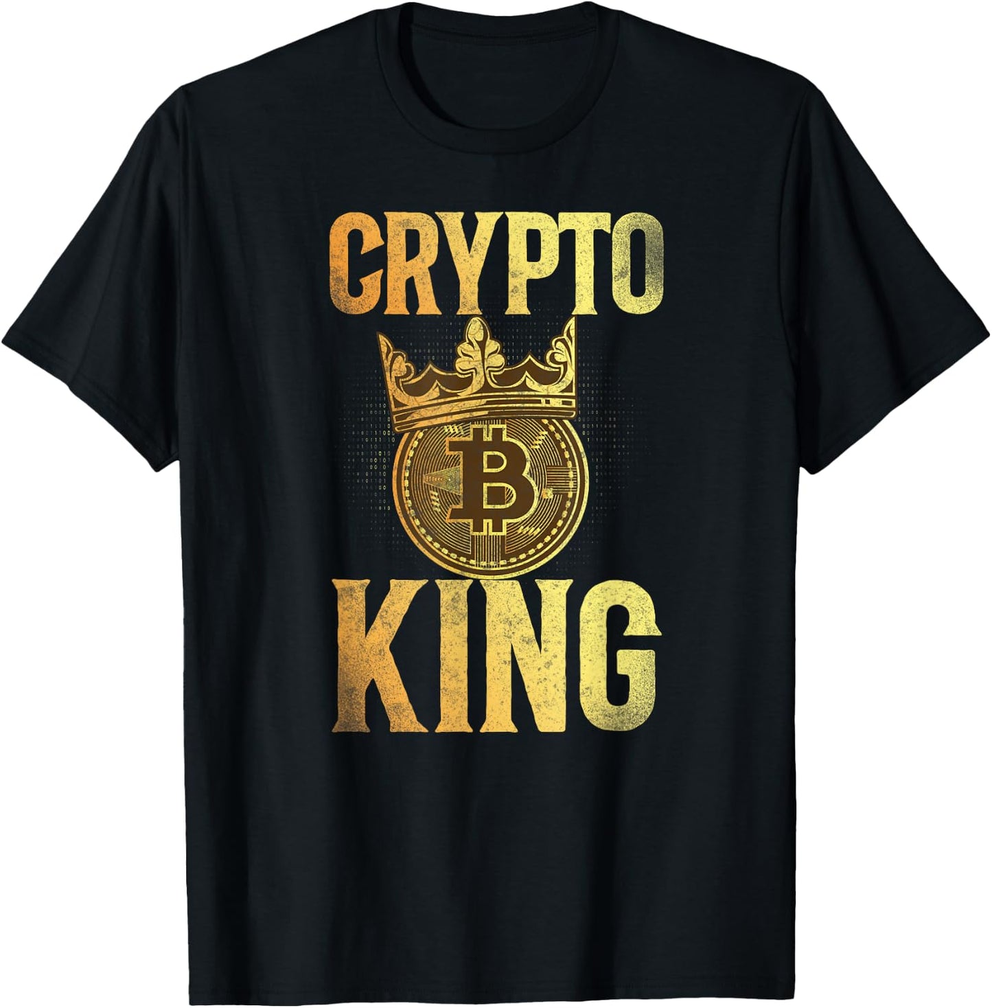 Bitcoin Crypto King T-Shirt - T-Shirt | Black