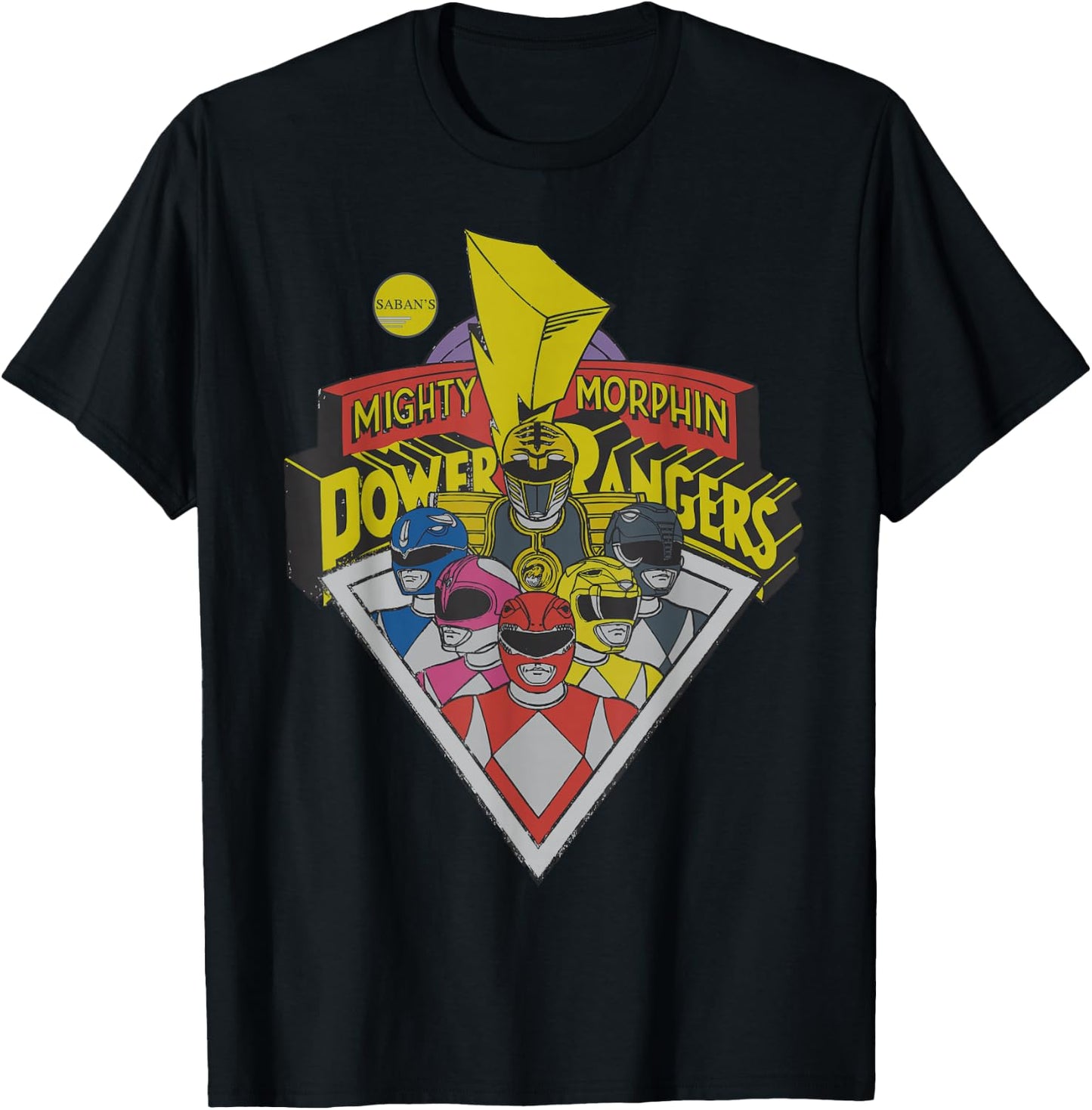Power Rangers Logo Group T-Shirt - T-Shirt | Black