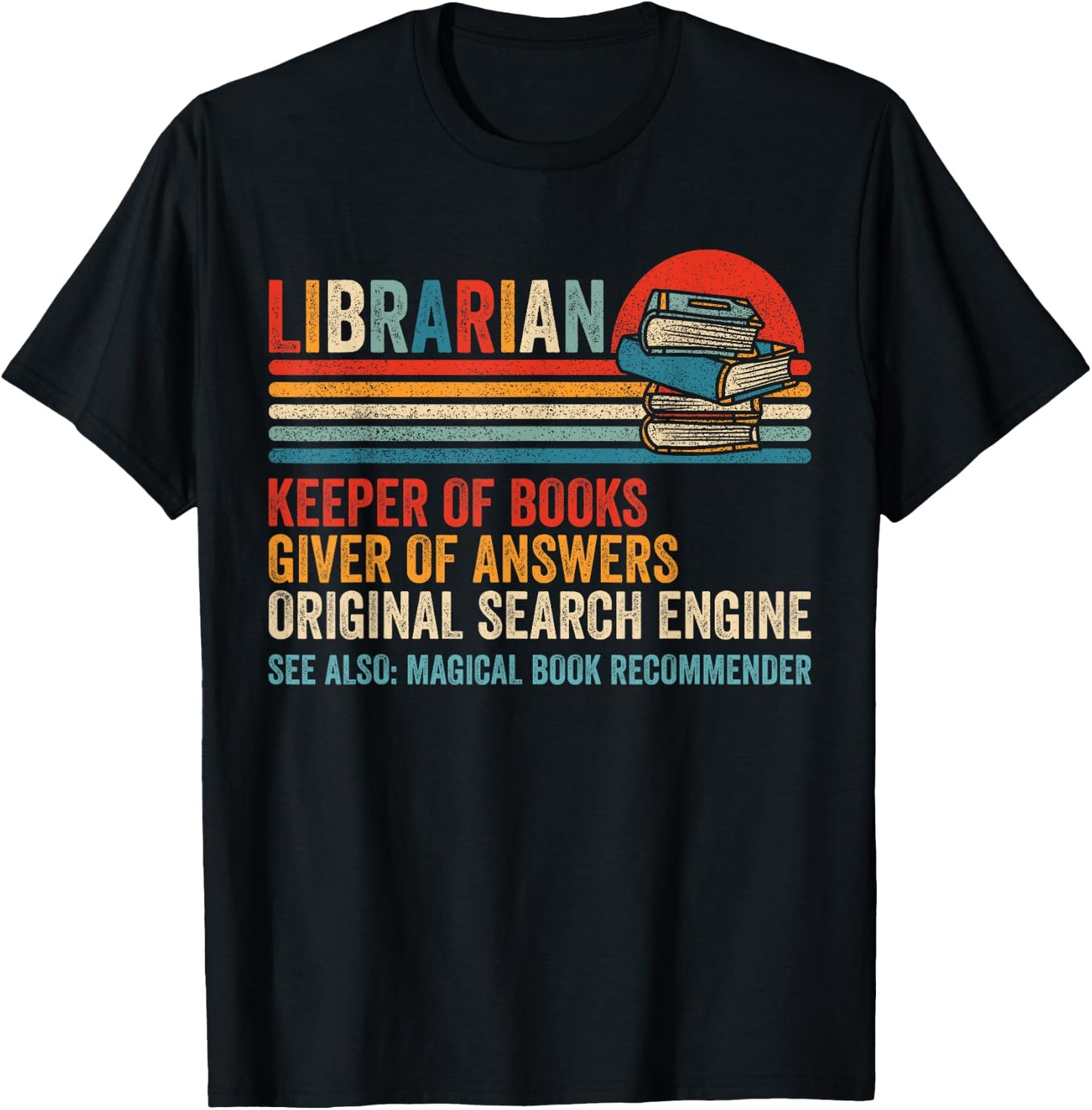 Librarian Definition Book Lover Funny Library Workers Day T-Shirt - T-Shirt | Black