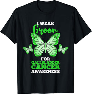 I Wear Green For Gallbladder Cancer Awareness T-Shirt - T-Shirt | Black