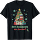 My Holidays Are Booked Christmas, Book Lover Librarian Xmas T-Shirt - T-Shirt | Black