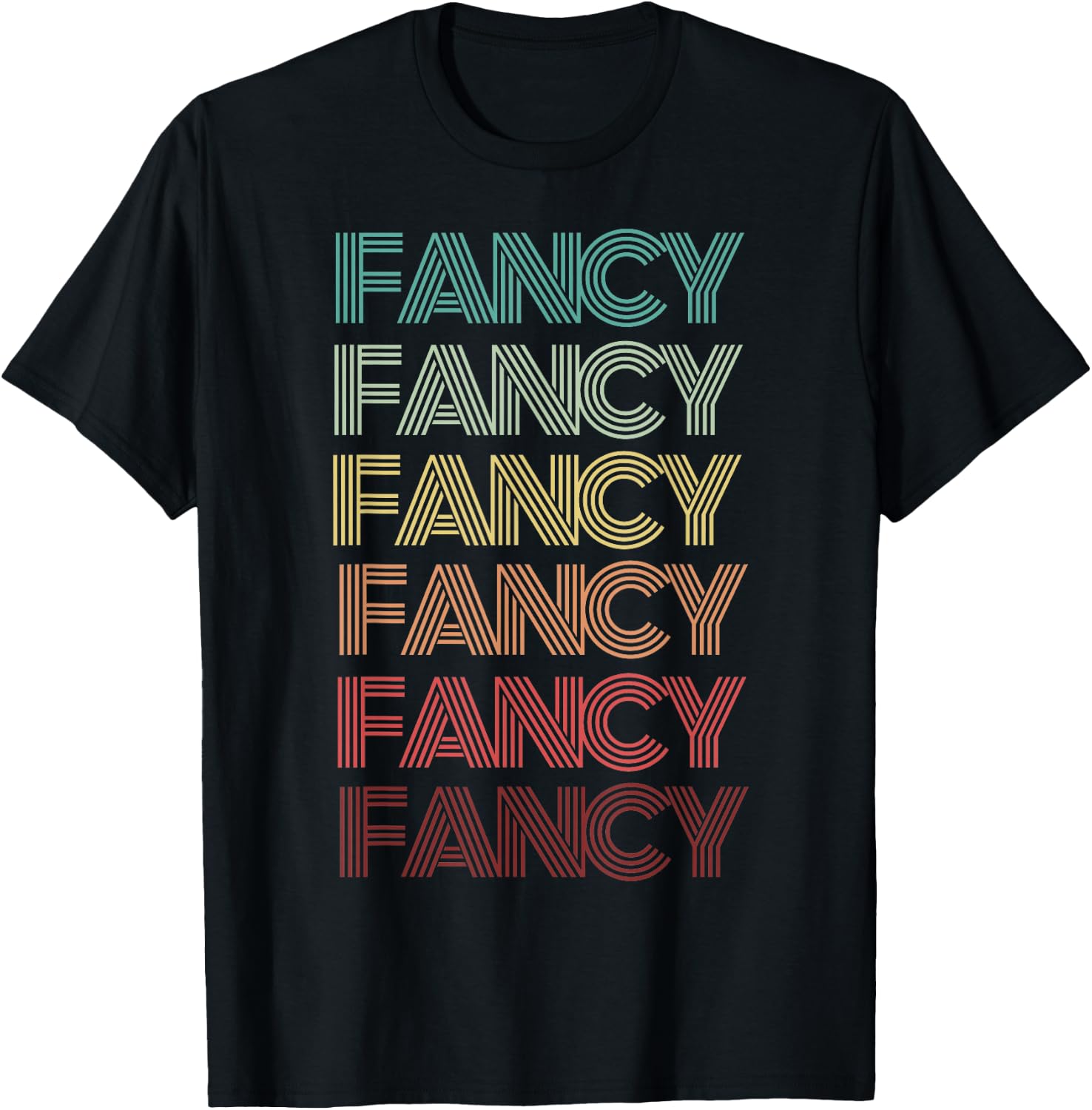 Retro Halloween FANCY Words Humor Groovy 80s T-Shirt - T-Shirt | Black