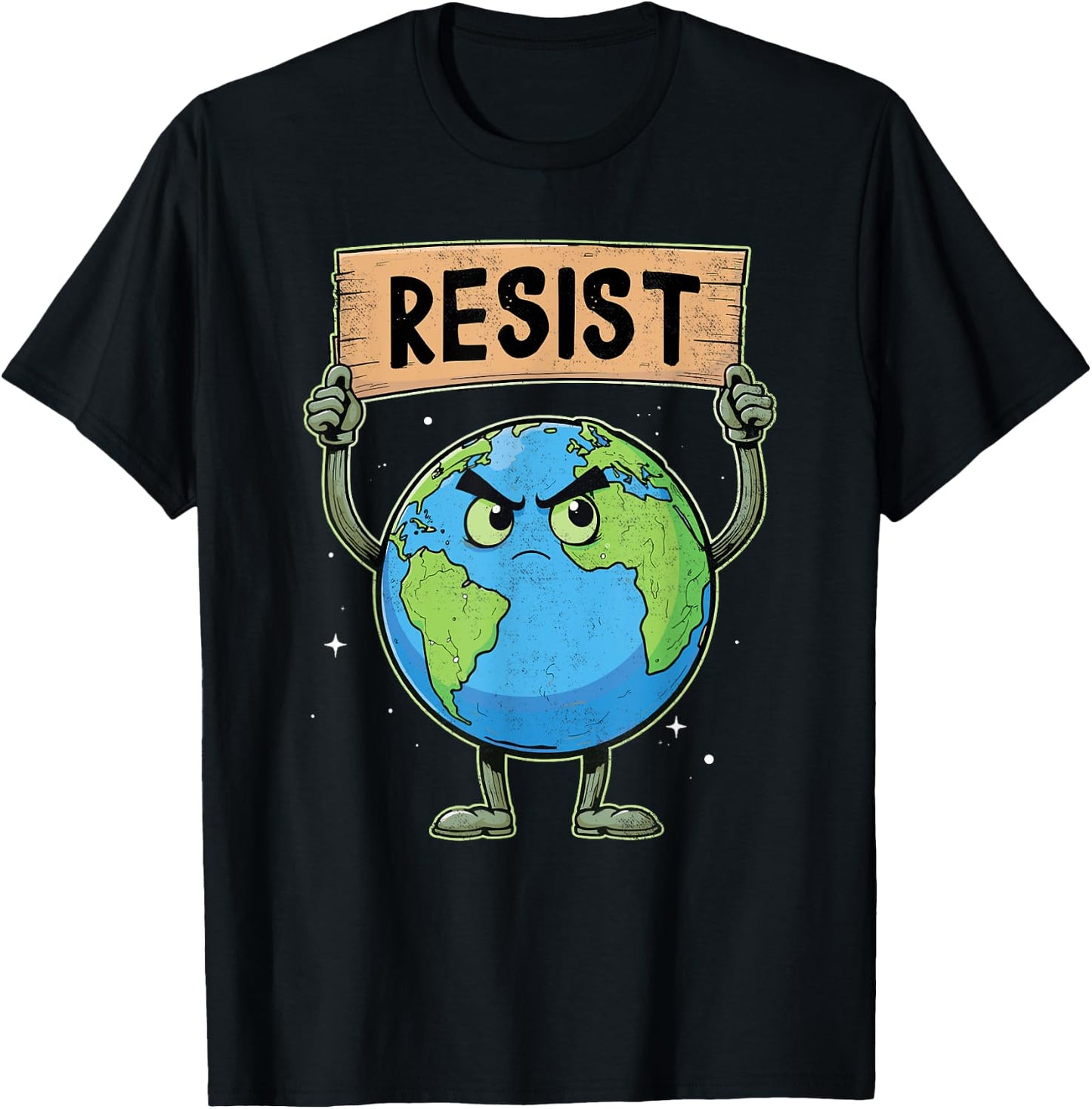Environmental Science | Earth Day | Resist Climate Change T-Shirt - T-Shirt | Black