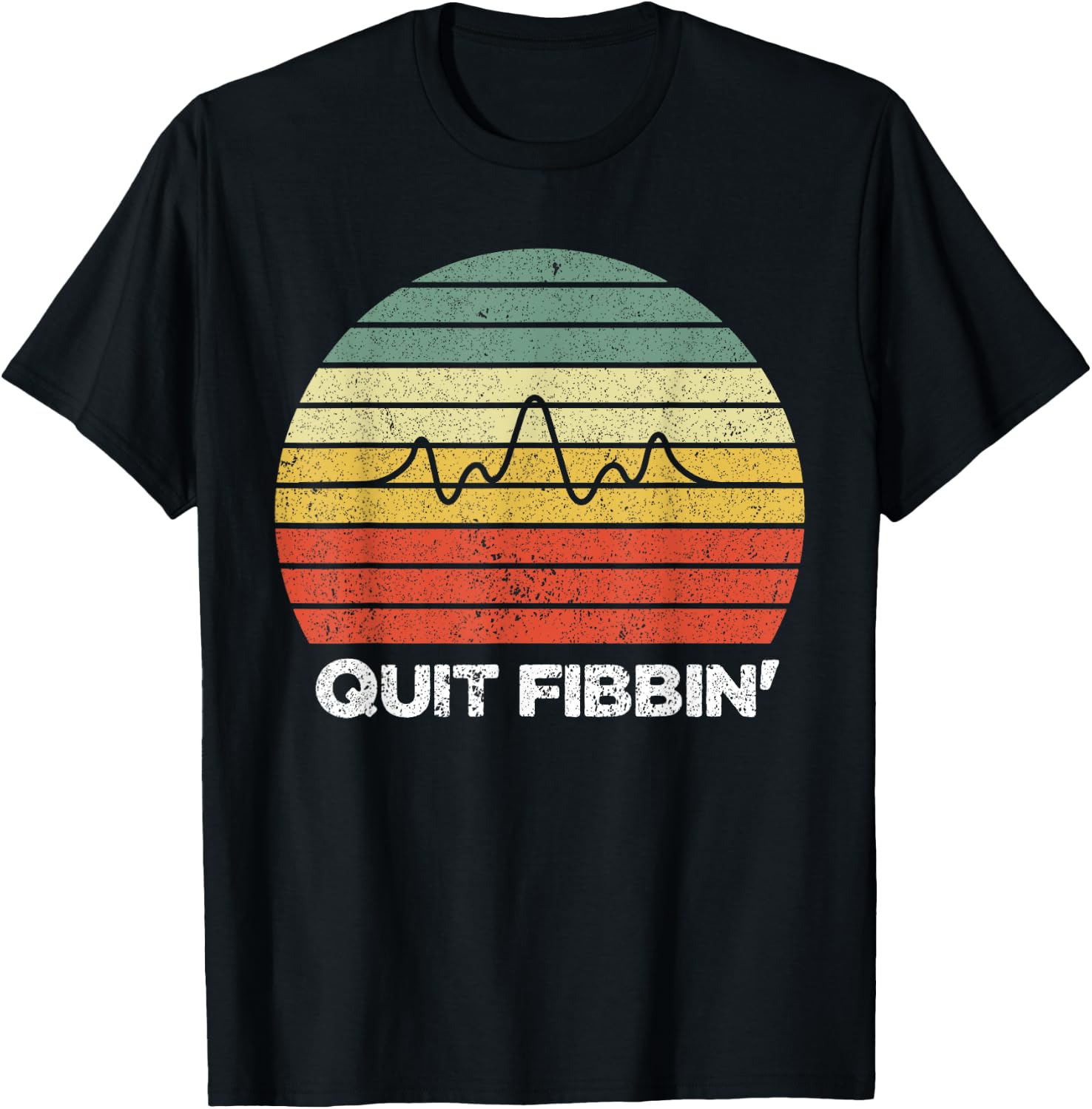 Quit Fibbin shirt vintage Atrial Fibrillation Funny medical T-Shirt - T-Shirt | Black