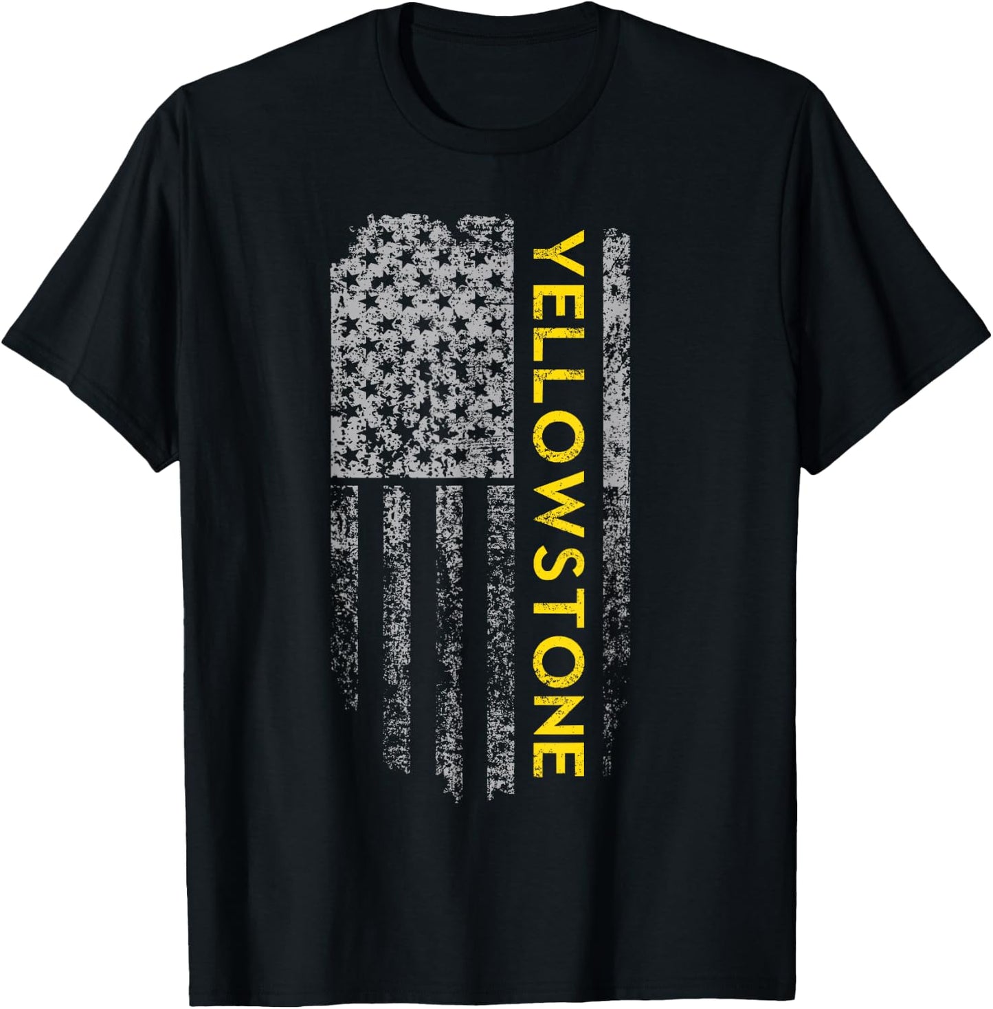 Yellowstone American Flag T-Shirt - T-Shirt | Black