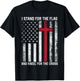 I Stand for the Flag and Kneel for the Cross USA Christian T-Shirt - T-Shirt | Black