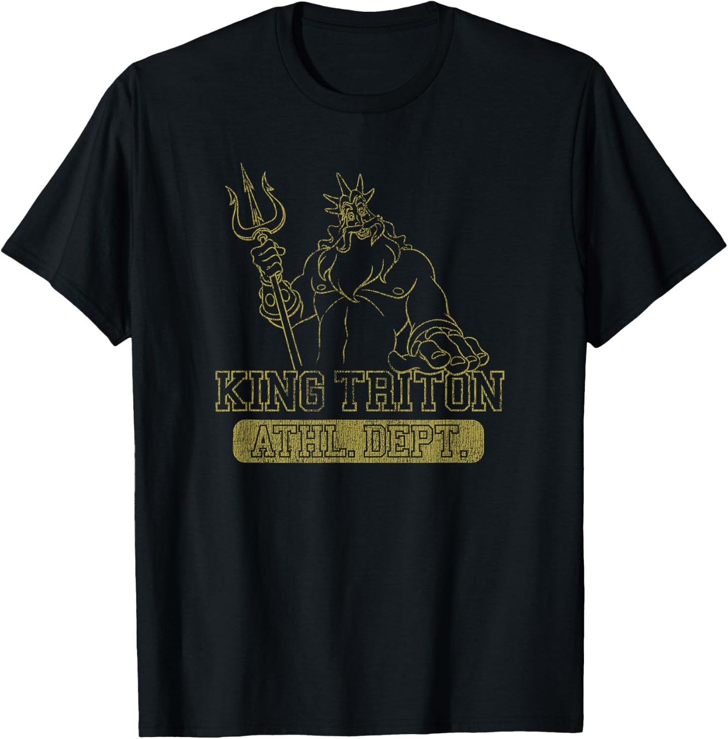 Disney The Little Mermaid King Triton Athletic Department T-Shirt - T-Shirt | Black