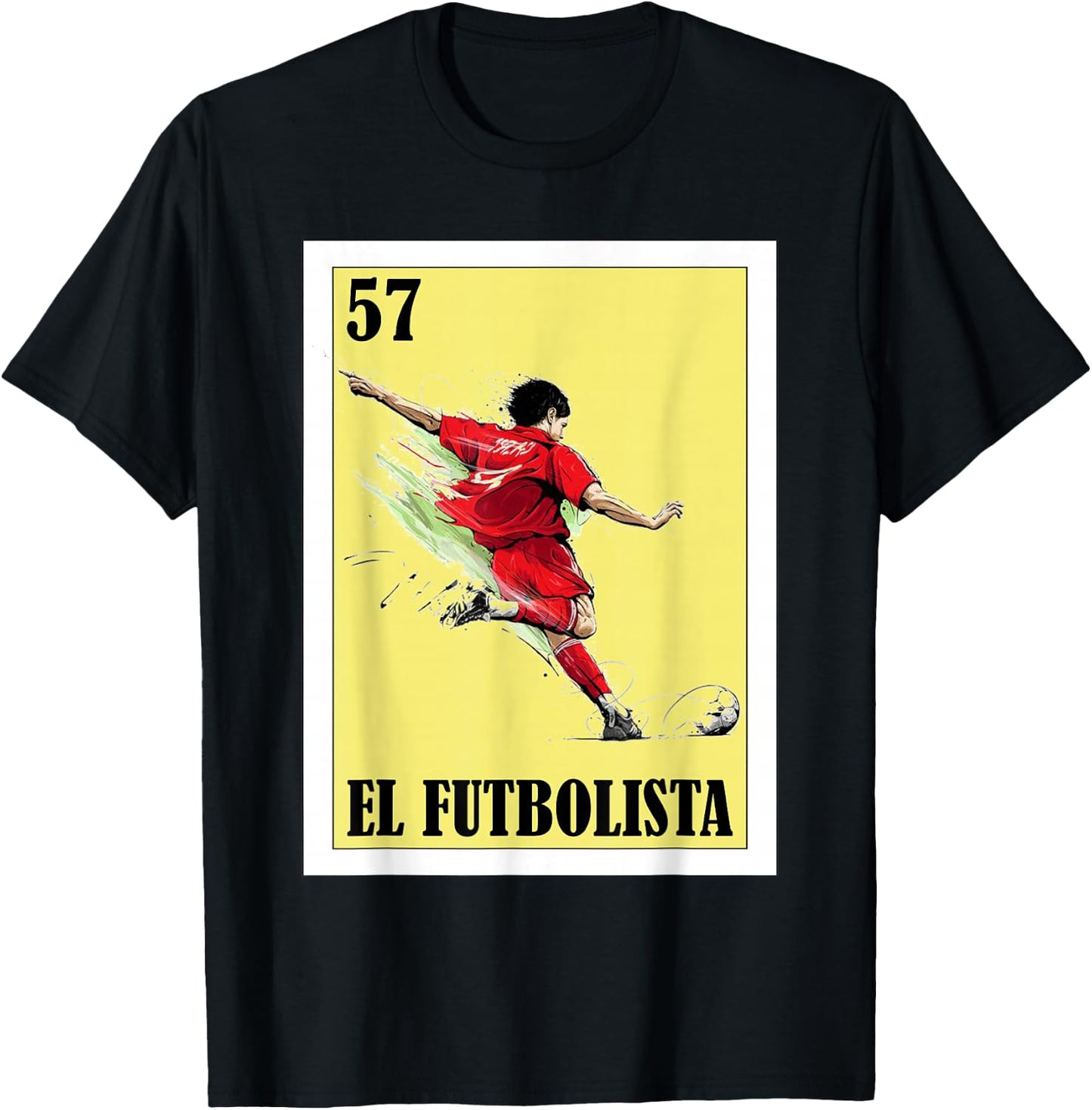 Funny Mexican Soccer Design - El Futbolista T-Shirt - T-Shirt | Black
