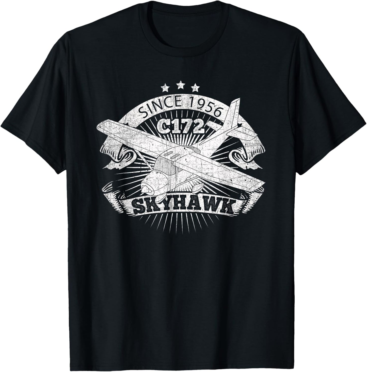 Plane Shirts Aircraft Shirt: C172 Skyhawk T-Shirt - T-Shirt | Black