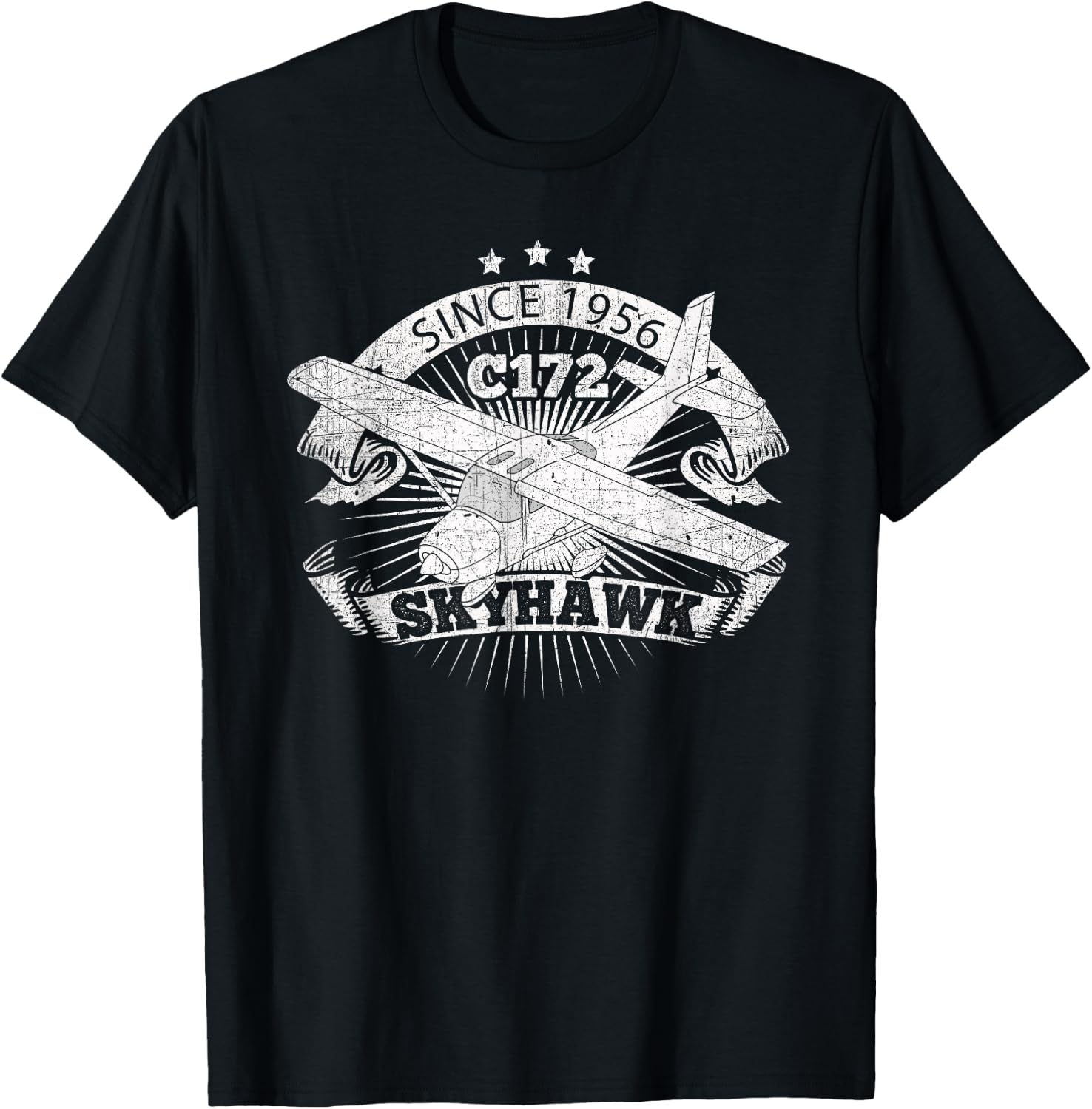 Plane Shirts Aircraft Shirt: C172 Skyhawk T-Shirt - T-Shirt | Black