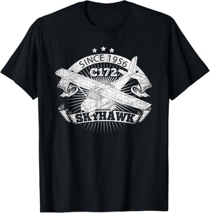 Plane Shirts Aircraft Shirt: C172 Skyhawk T-Shirt - T-Shirt | Black
