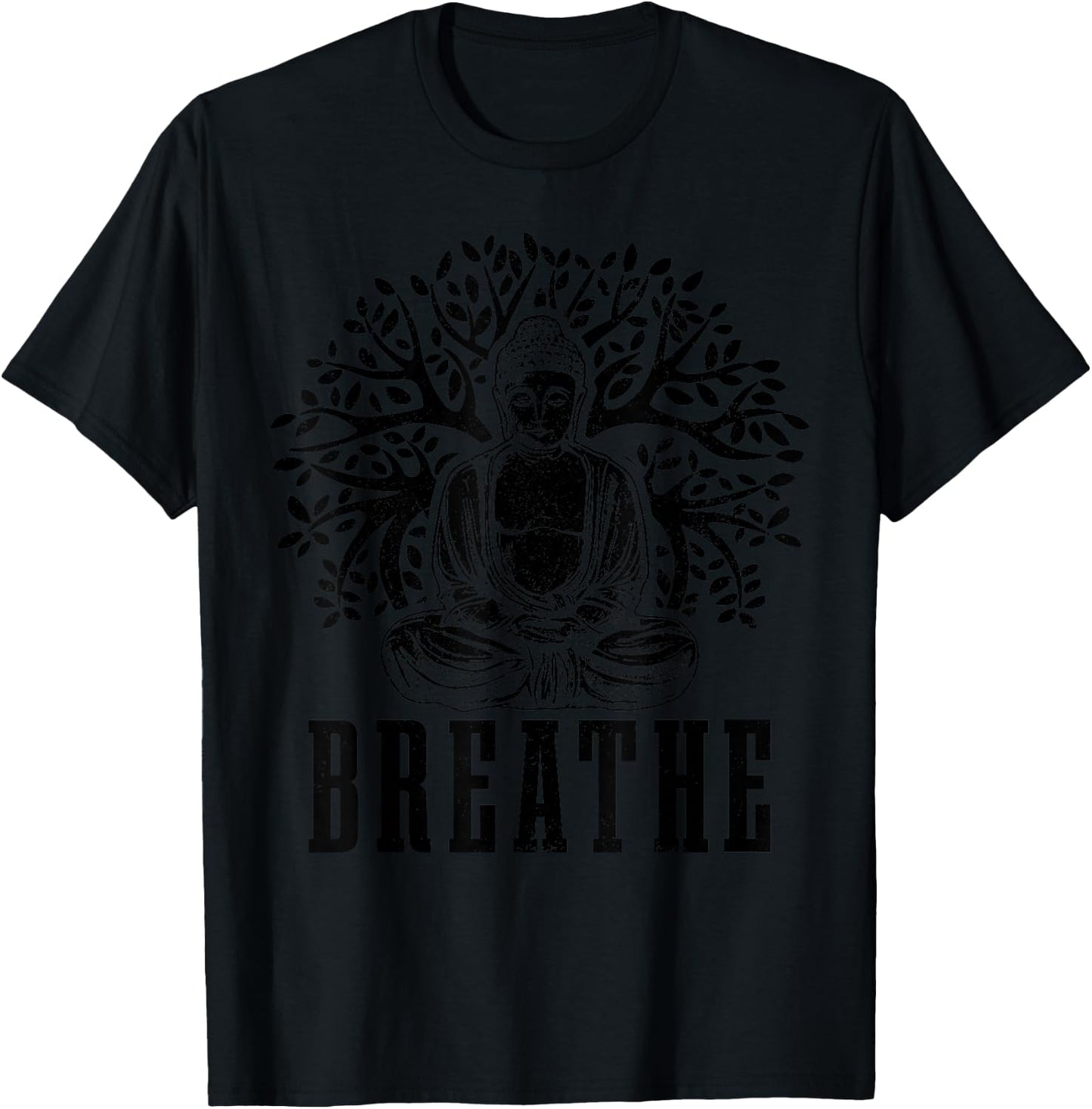 Buddha Meditation Breathe Yoga Zen Buddhism Yogi Buddhist T-Shirt - T-Shirt | Black