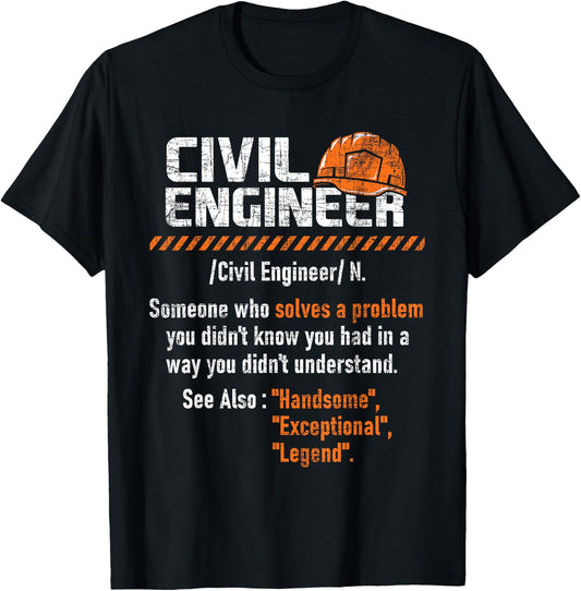 Civil Engineer - Bridge Builder Bridges Construction T-Shirt - T-Shirt | Black