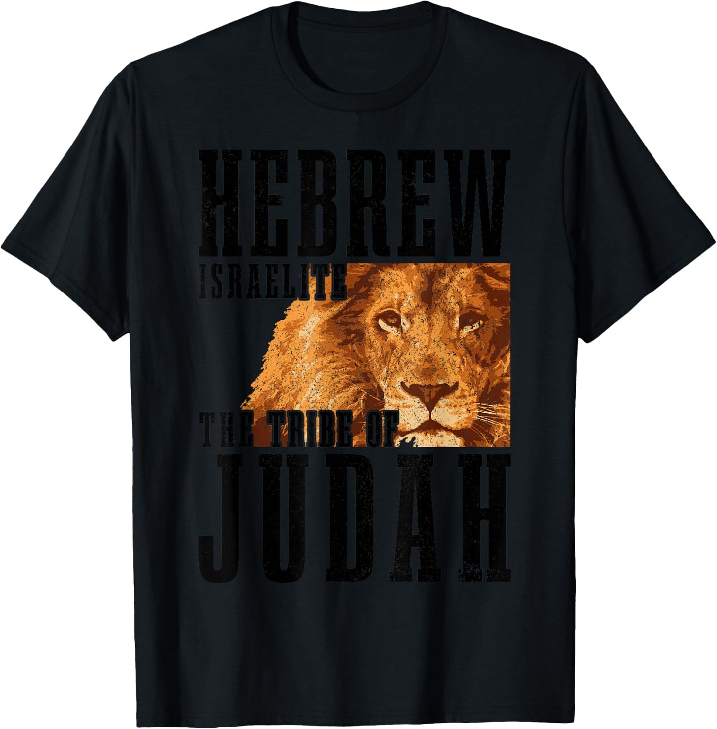 Hebrew Israelite Tribe Of Judah Lion Jew Jewish Israel T-Shirt - T-Shirt | Black