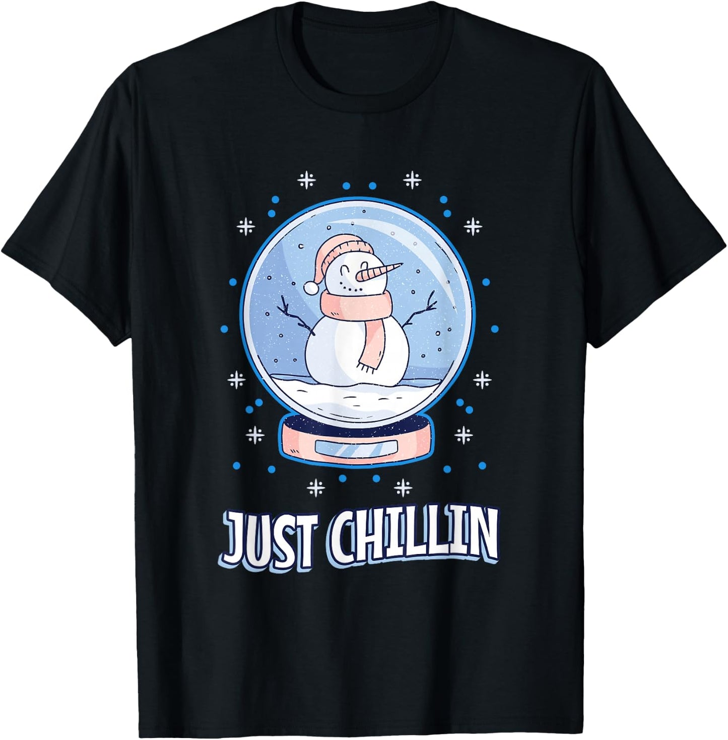 Snowflakes Christmas holiday slush snow snowman T-Shirt - T-Shirt | Black