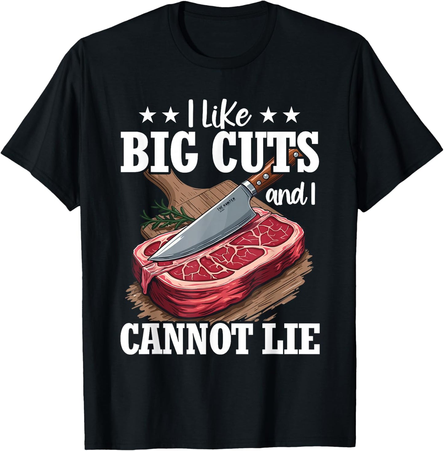 Funny Butcher Slaughter Meat Cutter Design Meat Lover Bbq T-Shirt - T-Shirt | Black