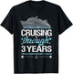 Cruising Through 3 Years 3rd Anniversary Cruise Wedding T-Shirt - T-Shirt | Black
