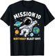 10th Birthday Astronaut Space Rocket Ten Years Old Boys T-Shirt - T-Shirt | Black