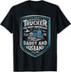 Some People Call Me Trucker Daddy And Husband Father's Day T-Shirt - T-Shirt | Black