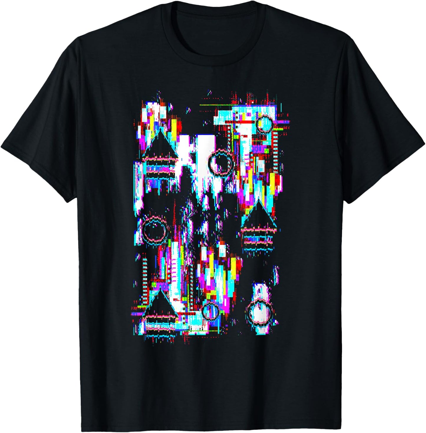 MegaUltraEpic Glitch - Men's Anime Glitch Art - Black - Small - Short Sleeve - Classic Fit - - All Seasons T-Shirt - T-Shirt | Black