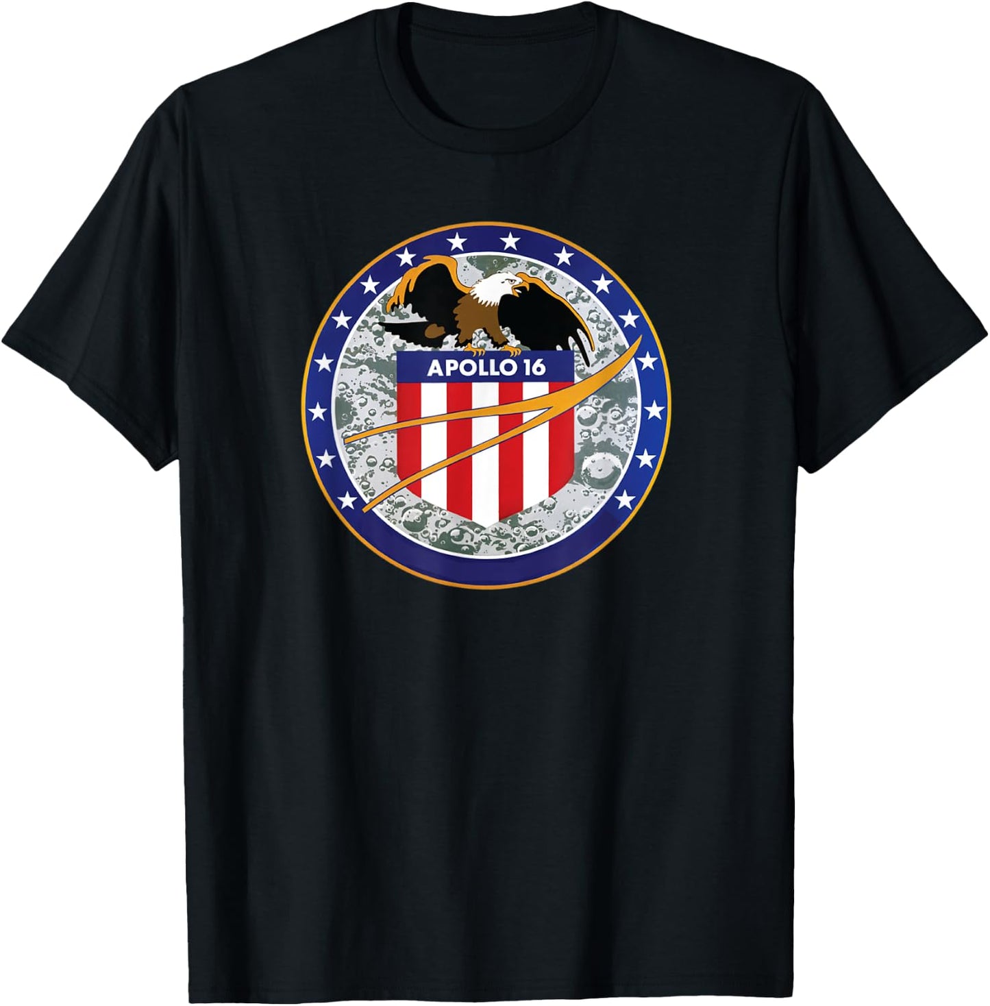 NASA Apollo 16 T-Shirt - T-Shirt | Black