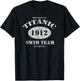 TITANIC 1912 Swim Team, Funny, Retro, Vintage T Shirt T-Shirt - T-Shirt | Black