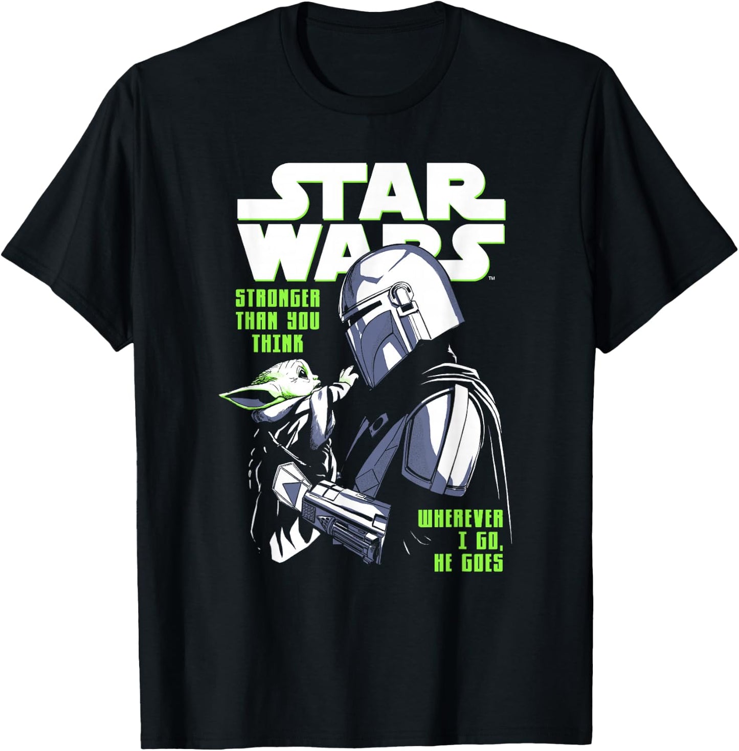 Star Wars: The Mandalorian Stronger Than You Think BFF's T-Shirt - T-Shirt | Black