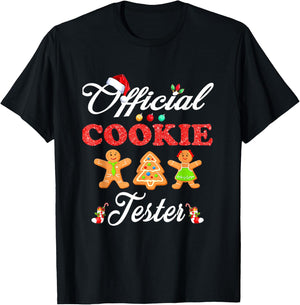 Official Taste Tester Gingerbread Christmas Cookie Baking T-Shirt - T-Shirt | Black