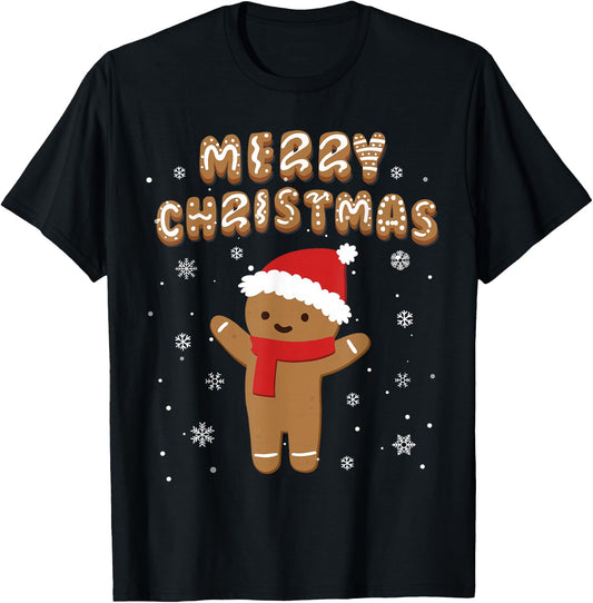 Merry Christmas Gingerbread Merry Christmas Cookie Bakers T-Shirt - T-Shirt | Black