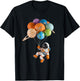 Astronaut Planet Balloons Solar-System Space Kids Astronomy T-Shirt - T-Shirt | Black
