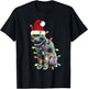 Black Cat Christmas Shirt Funny Christmas Tree T-Shirt - T-Shirt | Black