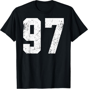 Number 52 Blue Sports Team T-Shirt - T-Shirt | Black