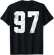 Number 52 Blue Sports Team T-Shirt - T-Shirt | Black