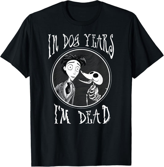 Corpse Bride - In Dog Years I'm Dead T-Shirt - T-Shirt | Black